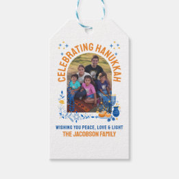 HANUKKAH FAMILY Customisable Photo  Gift Tags