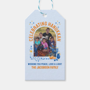 HANUKKAH FAMILY Customizable Photo Gift Tags