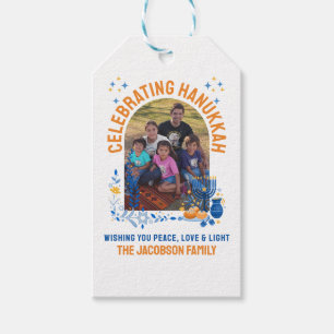 HANUKKAH FAMILY Customizable Photo  Gift Tags