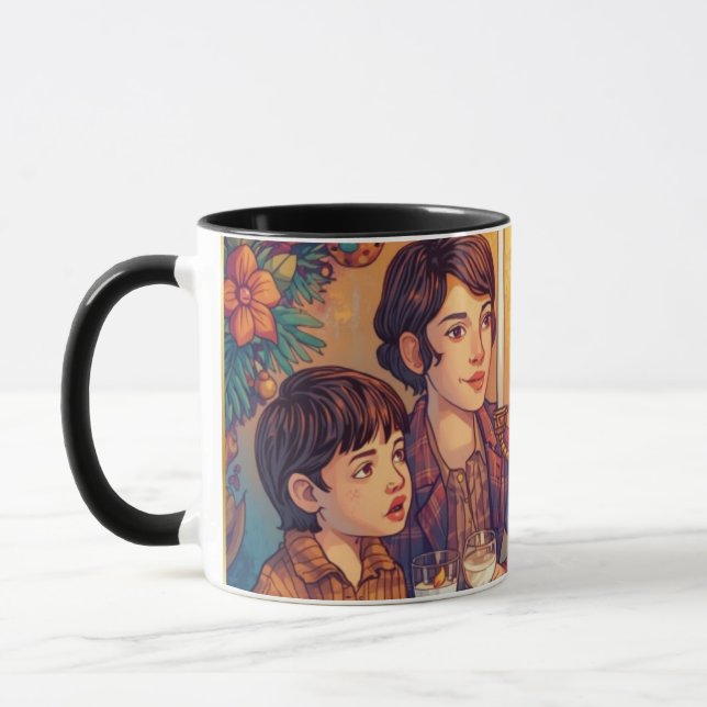 Hanukkah Family Meal Mug (Left)
