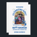 HANUKKAH FAMILY REUNION Customisable Photo  Invitation<br><div class="desc">Customisable Photo HANUKKAH FAMILY REUNION Invitation. Add your details and upload your vertical photo. Celebrate your family reunion at Hanukkah. Matching shirts,  gifts and party supplies available.</div>