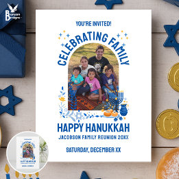 HANUKKAH FAMILY REUNION Customisable Photo  Invitation