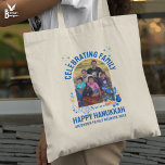 HANUKKAH FAMILY REUNION Customisable Photo  Tote Bag<br><div class="desc">Customisable Photo HANUKKAH FAMILY REUNION Tote Bag. Add your details and upload your vertical photo. Celebrate your family reunion at Hanukkah. Matching shirts,  gifts and party supplies available.</div>