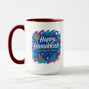 Hanukkah Festival of Lights Art – Combo Mug