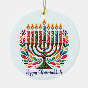Hanukkah Festival Of Lights Ceramic Tree Decoration