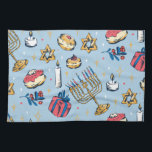 Hanukkah Festival of Lights Pattern Gifts Tea Towel<br><div class="desc">This pattern shows jewish stars,  cakes,  candles and lights. For everyone who loves Hannukkah,  hannukkah,  judaism,  hanukah and the Festival of Lights. Ideal christmas gift for men and women.</div>