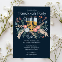 Hanukkah FLorals Hand-drawn Art CUSTOM Party