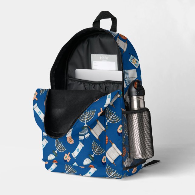 Hanukkah Fun Backpack (Back Corner Right (Open))