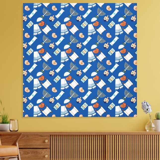 Hanukkah Fun Canvas Print (Insitu(LivingRoom))