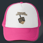 Hanukkah Fun Dreidel Champion Holiday Trucker Hat<br><div class="desc">Celebrate Hanukkah with pride and humour while gathering with the whole family. This festival graphic design makes a perfect gift for the holidays. Whether for your neigbor,  family,  husband,  uncle,  or boyfriend</div>