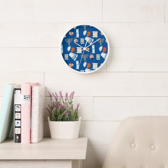 Hanukkah Fun Wall Clock (Reading Room)