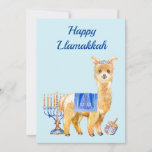 Hanukkah Funny Llama Llamakkah Chrismukkah Holiday Card<br><div class="desc">This design may be personalised in the area provided by changing the photo and/or text. Or it can be customised by choosing the click to customise further option and delete or change the colour of the background, add text, change the text colour or style, or delete the text for an...</div>