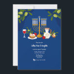 Hanukkah Gathering Invitation<br><div class="desc">Invite family and friends to your Hanukkah party with this handsome invitation. (Image by Freepik). The card is easy to customise with your wording, font and font colour. Not exactly what you're looking for? All our products can be custom designed to meet your needs at no extra charge. Simply contact...</div>