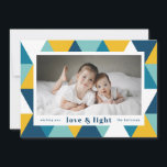 Hanukkah Geometric Border Card<br><div class="desc">This holiday photo card features a geometric border to frame your favourite family photo.</div>