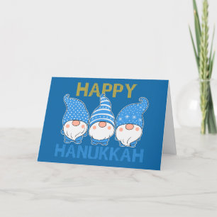 Hanukkah Gnomes Trio Greeting Card