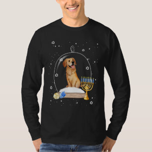 Hanukkah Golden Retriever Dog Snow Globe Pajama T-Shirt