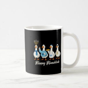 Hanukkah Goose Happy Hanukkah Menorah Dreidel Jewi Coffee Mug