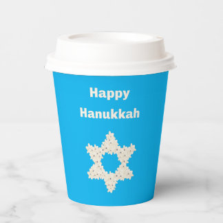Hanukkah Greeting with Flowers Paper Cups