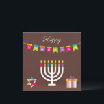 Hanukkah Greetings Card<br><div class="desc">Happy Hanukkah,  colourful design.</div>
