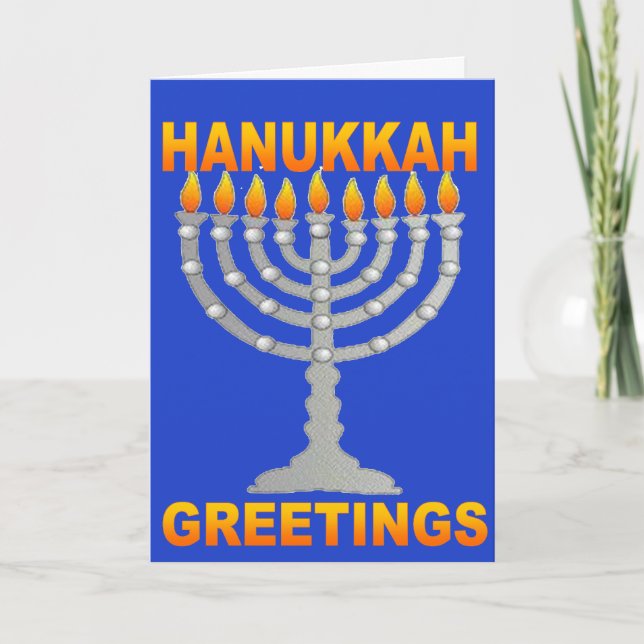 HANUKKAH GREETINGS Card (Front)