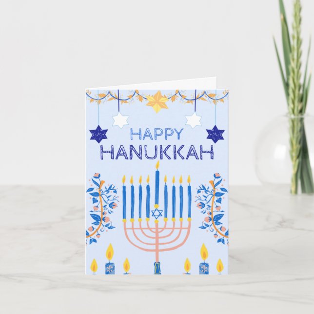 Hanukkah Greetings Card (Front)