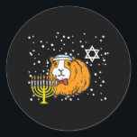 Hanukkah Guinea Pig Chanukah Jewish Boys Girls Classic Round Sticker<br><div class="desc">Hanukkah Guinea Pig Chanukah Jewish Boys Girls</div>