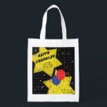 Hanukkah Happy Game On Reusable Grocery Bag<br><div class="desc">Hanukkah Happy Game On, white 2-sided bag. All design elements can be edited. All editable text can be deleted and replaced with your own message. Use your favourite font colour, size, and style. Happy Hanukkah/Chanukah! Style: Reusable Bag Go green and save the planet with our reusable grocery bag! Made with...</div>