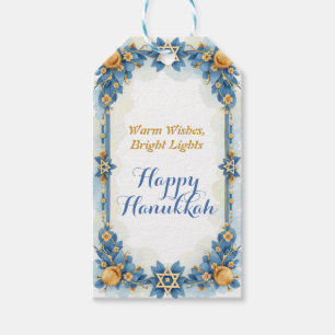 Hanukkah Harmony watercolor Festival Glow Gift Tags