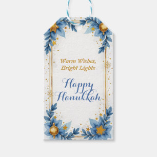 Hanukkah Harmony watercolor Shine On Hanukkah Gift Tags