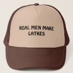HANUKKAH HAT REAL MEN MAKE LATKES<br><div class="desc">GIVE THIS FUNNY JEWISH HAT AS A HANUKKAH GIFT TO A REAL MAN TO WEAR WITH HIS JEWISH PRIDE.</div>