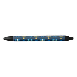 Hanukkah Holiday Jewish Decoration Pattern Gift Black Ink Pen