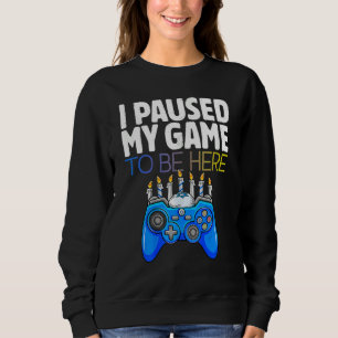 Hanukkah I Paused My Game to be here Controller Ga Sweatshirt