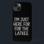 Hanukkah I'm Just Here For The Latkes Jewish  iPhone 13 Case<br><div class="desc">Hanukkah I'm Just Here For The Latkes Jewish Holiday</div>