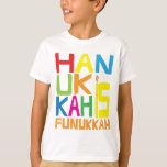 "Hanukkah is Funukkah" Kids T-Shirt. T-Shirt<br><div class="desc">"Hanukkah is Funukkah" Kids T-Shirt. (Check out the other shirt-style options for this design :)</div>