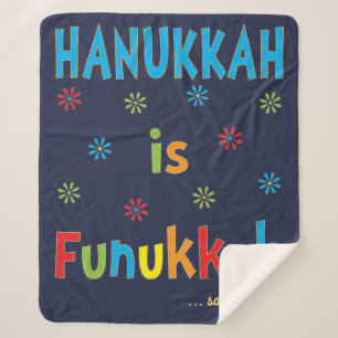 Hanukkah Is Funukkah Sherpa Fleece Blanket/Med Blanket