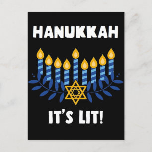 Hanukkah: It's Lit Postcard