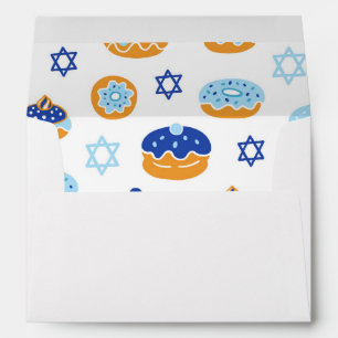 Hanukkah Jelly Doughnuts Custom Return Address Envelope