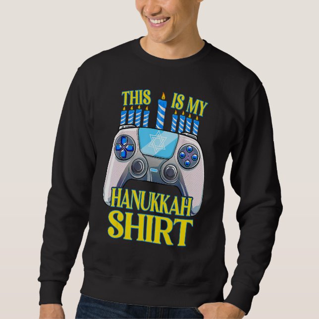 Hanukkah Jewish Christmas Boys This Is My Hanukkah Sweatshirt (Front)