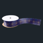 Hanukkah Jewish Holiday Hanukkiah Gold Decoration Satin Ribbon<br><div class="desc">Happy Hanukkah Party Jewish Holiday Festival of Lights. Winter Holiday Chanukkah Decoration with gold traditional Chanuka decorative symbols - Gold Hanukkiah menorah, candlestick with candles, wooden dreidels (spinning top), doughnuts (sweet doughnuts), star of David and glowing lights doodle Vintage gold pattern, cartoon style. Hanukkah Festival of lights Event Decoration. Jerusalem,...</div>