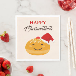 Hanukkah Jewish Holiday - Happy Chrismukkah  Napkin
