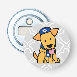 Hanukkah Jewish Labrador Retriever Puppy Dog Bottle Opener