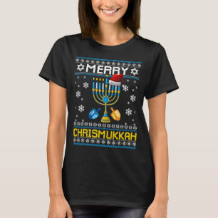 Hanukkah Jewish Merry Christmas Chrismukkah Ugly S T-Shirt
