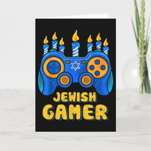 Hanukkah Jewish Video Game Controller Gamer Chanuk Card