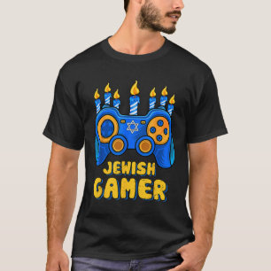 Hanukkah Jewish Video Game Controller Gamer Chanuk T-Shirt