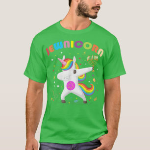 Hanukkah Jewnicorn Unicorn Dabbing Chanukah Jewish T-Shirt