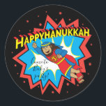 Hanukkah Judah Maccabee Chanukah Round Classic Round Sticker<br><div class="desc">"Pink Cat Ballerina, Happy Chanukah" Stickers Round. Have fun using these stickers as cake toppers, gift tags, envelope seals, favour bag closures, or whatever rocks your festivities! Personalise by deleting text and adding your own words, using your favourite font style, size, and colour. Thanks for stopping and shopping by! Your...</div>