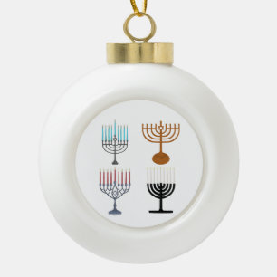 Hanukkah Judaism Jew Religion Ceramic Ball Christmas Ornament