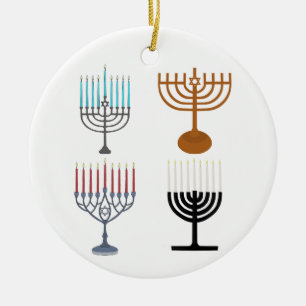 Hanukkah Judaism Jew Religion Ceramic Tree Decoration
