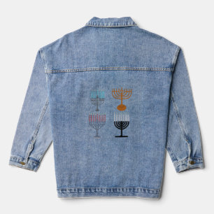 Hanukkah Judaism Jew Religion Denim Jacket