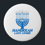 HANUKKAH LASTS LONGER -.png 10 Cm Round Badge<br><div class="desc">GLBT SHIRTS If life were a T-shirt, it would be totally Gay! Browse over 1, 000 GLBT Humour, Pride, Equality, Slang, & Marriage Designs. The Most Unique Gay, Lesbian Bi, Trans, Queer, and Intersexed Apparel on the web. Everything from GAY to Z @ www.GlbtShirts.com FIND US ON: THE WEB: http://www.GlbtShirts.com...</div>